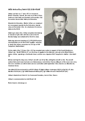 A preview of a PDF biography for Smith, Arthur Roy